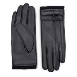 Rękawiczki Damskie Lasocki. Czarne rękawiczki damskie Lasocki, bez wzorów. Za 119.99 zł.