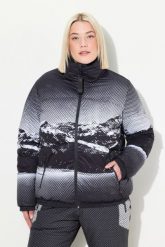 Damskie Kurtka puchowa performance HYPRAR wodoodporna stójka. Czarne kurtki damskie Ulla Popken, plus size, bez wzorów, z materiału, bez kaptura. Za 699.99 zł.