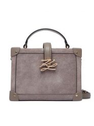 KARL LAGERFELD Torebka B4W30371 Szary. Szare kuferki damskie KARL LAGERFELD, bez wzorów, ze skóry, bez dodatków. Za 1,299.00 zł.