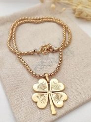 Atelier MIU Pozłacany naszyjnik z zawieszką - dł. 44 cm rozmiar: onesize. Żółte naszyjniki damskie atelier MIU, pozłacane. Za 61.46 zł.