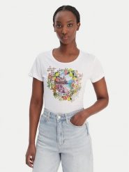 Liu Jo T-Shirt WA6476 JS923 Biały Regular Fit. Białe t-shirty damskie Liu Jo, xs, bez wzorów, z bawełny, bez kołnierzyka. Za 259.99 zł.