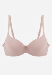 Różowy Biustonosz Push Up o Gładkim Wykończeniu z Cyrkoniową Aplikacją Claronei. Czerwone biustonosze Renee, z aplikacjami. Za 49.99 zł.