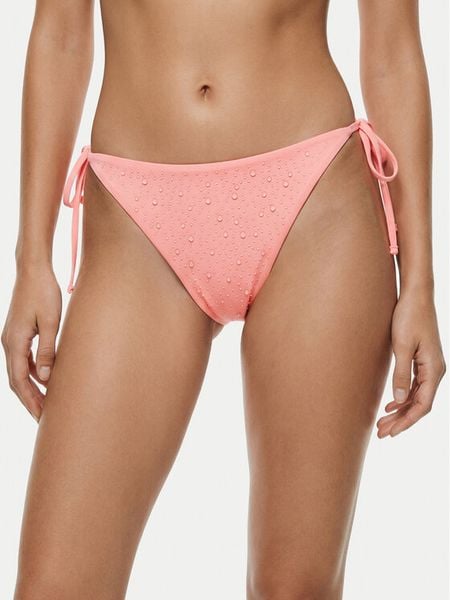Guess Dół od bikini E6GO21 MC040 Różowy. Czerwone bikini Guess, z aplikacjami, z syntetyku. Za 149.99 zł.