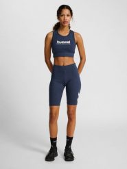 Szorty damskie Hummel Pulse Logo MW. Niebieskie spodenki sportowe damskie Hummel, m, bez wzorów, z bawełny, do biegania. Za 114.00 zł.