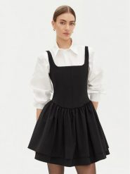 Imperial Sukienka koktajlowa AFHMIQD Czarny. Czarne sukienki damskie Imperial, bez wzorów, z syntetyku, wizytowe, bez ramiączek. Za 469.99 zł.