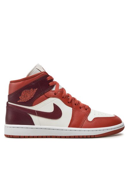 Nike Sneakersy Air Jordan 1 Mid BQ6472 200 Brązowy. Brązowe obuwie sportowe damskie Nike, ze skóry, bez zapięcia. Za 649.99 zł.
