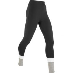 Legginsy sportowe, długie LEVEL1 bonprix czarno-jasnoszary melanż. Czarne legginsy damskie bonprix, melanż. Za 54.99 zł.