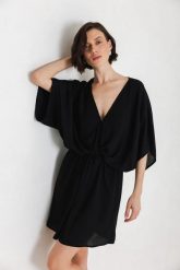 SUKIENKA RACHEL CZARNA XS - Flawless. Czarne sukienki damskie Flawless, bez wzorów, klasyczne, bez ramiączek. Za 383.20 zł.