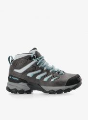 Buty turystyczne damskie Scarpa Moraine Mid GTX. Niebieskie obuwie trekkingowe damskie Scarpa, z gore-texu, bez zapięcia. Za 848.99 zł.