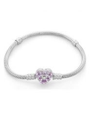 CHARM'S Srebrna bransoletka z cyrkonią rozmiar: onesize. Szare bransoletki damskie CHARM'S, srebrne. Za 409.00 zł.