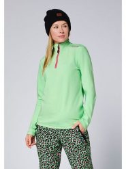 Chiemsee Bluza polarowa w kolorze zielono-różowym rozmiar: XL. Zielone bluzy damskie Chiemsee, xl, bez wzorów, z polaru, bez kaptura. Za 95.69 zł.