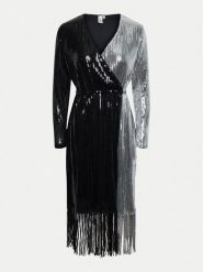 YAS Sukienka koktajlowa Tio 26035387 Czarny Regular Fit. Czarne sukienki damskie YAS, bez wzorów, z syntetyku, wizytowe, bez ramiączek. Za 239.99 zł.