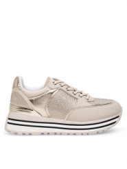 Eva Minge Sneakersy WYL3795-1 Beżowy. Brązowe obuwie sportowe damskie Eva Minge, ze skóry, bez zapięcia. Za 199.99 zł.