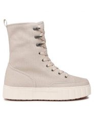 Fila Trzewiki Sandblast High Wmn FFW0186.70003 Beżowy. Brązowe botki damskie Fila, z materiału, bez obcasa, na płaskiej podeszwie, bez zapięcia. Za 379.99 zł.