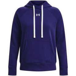 Damska Bluza Z Kapturem Rival Fleece Hoodie. Niebieskie bluzy damskie Under Armour, m, bez wzorów, z kapturem. Za 304.99 zł.