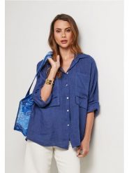 Lin Passion Shopper bag w kolorze niebieskim rozmiar: onesize. Niebieskie shopper bag Lin Passion, bez wzorów, z bawełny, na ramię, bez dodatków. Za 165.99 zł.