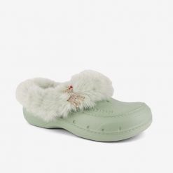 Damskie ocieplane kapcie Coqui Husky. Brązowe kapcie damskie Coqui, z materiału. Za 140.99 zł.