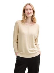Tom Tailor Sweter w kolorze beżowym rozmiar: S. Brązowe swetry klasyczne damskie Tom Tailor, s, z wiskozy, bez kołnierzyka. Za 114.44 zł.