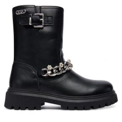 Botki Liu Jo. Czarne botki damskie Liu Jo, bez obcasa, na płaskiej podeszwie, bez zapięcia. Za 449.99 zł.