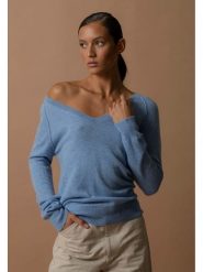 Perfect Cashmere Kaszmirowy sweter w kolorze błękitnym rozmiar: S. Niebieskie swetry klasyczne damskie Perfect Cashmere, s, z kaszmiru, bez kołnierzyka. Za 347.99 zł.