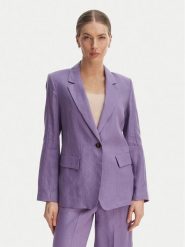 Marella Marynarka Vincita 2615041012 Fioletowy Regular Fit. Fioletowe marynarki i żakiety damskie Marella, bez wzorów, ze lnu. Za 909.99 zł.