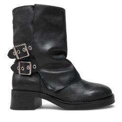 Botki Steve Madden. Czarne botki damskie Steve Madden, bez obcasa, na płaskiej podeszwie, bez zapięcia. Za 749.99 zł.