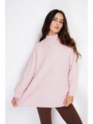 C& Jo Sweter w kolorze jasnoróżowym rozmiar: 38. Różowe swetry klasyczne damskie C& Jo, z kaszmiru, bez kołnierzyka. Za 152.99 zł.