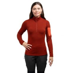 Bluza trekkingowa damska Arc'teryx Kyanite Zip Neck. Brązowe bluzy damskie Arc'teryx, bez wzorów, bez kaptura. Za 659.99 zł.
