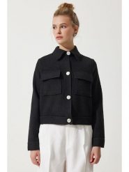 Happiness Istanbul Kurtka przejściowa w kolorze czarnym rozmiar: 36. Czarne kurtki damskie Happiness Istanbul, bez wzorów, bez kaptura. Za 104.99 zł.