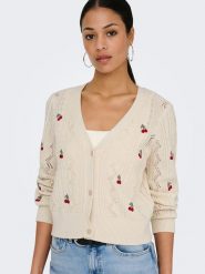 ONLY Kardigan w kolorze beżowym rozmiar: M. Brązowe kardigany damskie Only, m, bez wzorów. Za 113.99 zł.