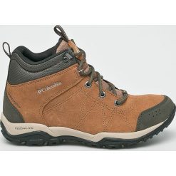 Columbia - Buty Fire Venture Mid. Brązowe obuwie trekkingowe damskie Columbia, z materiału, bez zapięcia. W wyprzedaży za 399.90 zł.