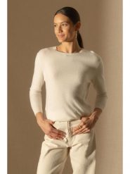 Perfect Cashmere Kaszmirowy sweter w kolorze kremowym rozmiar: S. Brązowe swetry klasyczne damskie Perfect Cashmere, s, z kaszmiru, bez kołnierzyka. Za 347.99 zł.