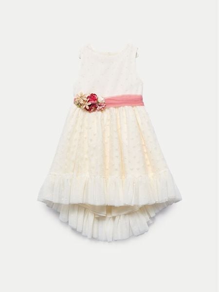 Abel & Lula Sukienka elegancka 5047 Écru Regular Fit. Sukienki dziewczęce Abel & Lula, bez wzorów, z syntetyku, bez ramiączek. Za 329.99 zł.