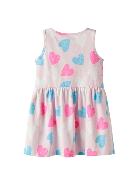 NAME IT Sukienka codzienna Vineo 13230153 Różowy Regular Fit. Czerwone sukienki dziewczęce Name it, bez wzorów, z bawełny, bez ramiączek, proste. Za 29.99 zł.