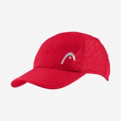 Czapka tenisowa Head Pro Player Cap czerwona. Czerwone czapki damskie Head, bez wzorów, z materiału. Za 93.50 zł.