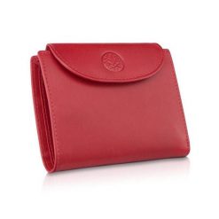 Portfel skórzany BETLEWSKI czerwony BPD-NVTC-357 RED. Czerwone portfele damskie Betlewski, bez wzorów, ze skóry. Za 159.99 zł.