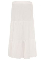 Zwillingsherz Muślinowa spódnica w kolorze białym rozmiar: S/M. Białe spódnice damskie Zwillingsherz, m, bez wzorów, z bawełny, maxi. Za 104.99 zł.