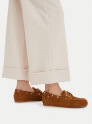 LOVE MOSCHINO Mokasyny JA10101G1OIG0200 Brązowy. Brązowe mokasyny damskie Love Moschino, ze skóry, bez obcasa. Za 473.99 zł.