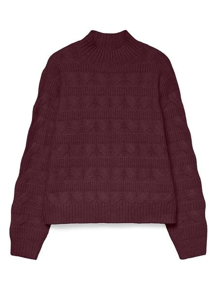 Vero Moda Sweter w kolorze ciemnofioletowym rozmiar: XS. Różowe swetry klasyczne damskie Vero Moda, s, z materiału, bez kołnierzyka. Za 69.91 zł.