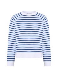 Marc O'Polo Denim Bluza Kobiety Bawełna niebieski|biały, XS. Białe bluzy damskie Marc O'Polo DENIM, xs, bez wzorów, z bawełny, bez kaptura. Za 279.95 zł.