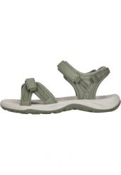 Sandały damskie Whistler Kali. Zielone sandały damskie WHISTLER, bez wzorów, z materiału, bez obcasa, bez zapięcia. Za 218.50 zł.