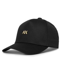 Czapka z daszkiem Armani Exchange. Czarne czapki z daszkiem damskie Armani Exchange, bez wzorów. Za 279.99 zł.