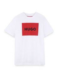 HUGO T-Shirt G00572 S Biały Regular Fit. Białe t-shirty i koszulki chłopięce Hugo, bez wzorów, z bawełny, bez kołnierzyka, bez ramiączek. Za 125.99 zł.