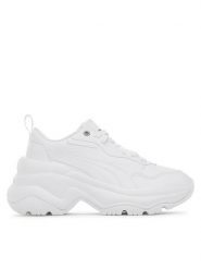 Puma Sneakersy Cilia Wedge 393915 02 Biały. Białe obuwie sportowe damskie Puma, ze skóry, bez zapięcia. Za 299.99 zł.