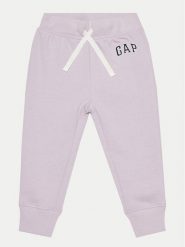 Gap Spodnie dresowe 794209-03 Fioletowy Regular Fit. Fioletowe spodnie dresowe dziewczęce GAP, bez wzorów, z bawełny. Za 99.99 zł.