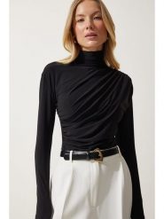 Happiness Istanbul Koszulka w kolorze czarnym rozmiar: 36. Czarne koszulki damskie Happiness Istanbul, bez wzorów, bez kołnierzyka, bez ramiączek. Za 60.99 zł.