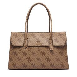Torebka Guess. Brązowe shopper bag Guess, bez dodatków. Za 794.99 zł.