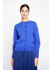 ASSUILI Kardigan w kolorze niebieskim rozmiar: 38. Niebieskie kardigany damskie Assuili, bez wzorów. Za 104.39 zł.