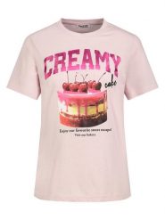 Sublevel Koszulka w kolorze jasnoróżowym rozmiar: XS. Różowe koszulki damskie Sublevel, xs, bez wzorów, bez kołnierzyka, bez ramiączek. Za 43.99 zł.