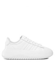 Adidas Sneakersy Grand Court Platform IE1089 Biały. Białe obuwie sportowe damskie Adidas, ze skóry, bez zapięcia. Za 279.99 zł.